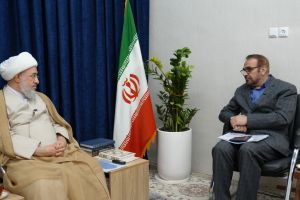 دیدار دبیر علمی کنگره علامه ملا عبدالله بهابادی یزدی با آیت‌ الله اراکی