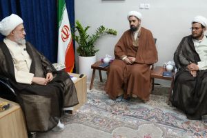 دیدار رئیس مرکز ملی پاسخگویی به سوالات شرعی با آیت‌ الله اراکی